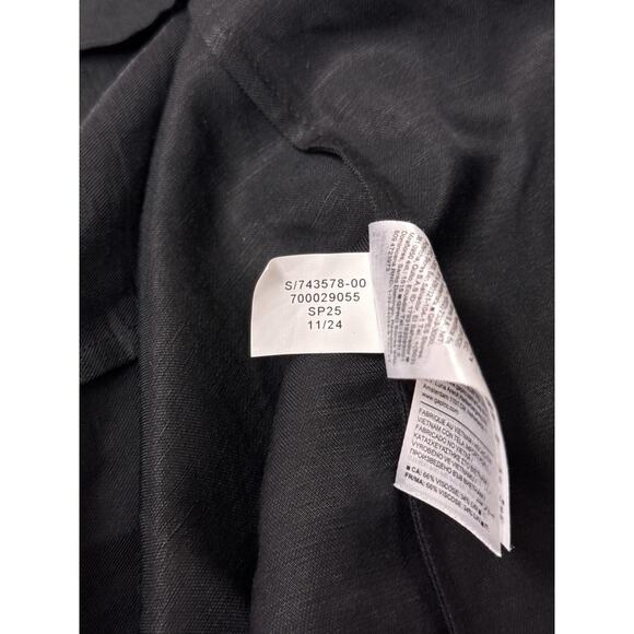 Banana Republic Dress XL Tall Womens Black Viscose Linen Mini - Picture 9 of 9